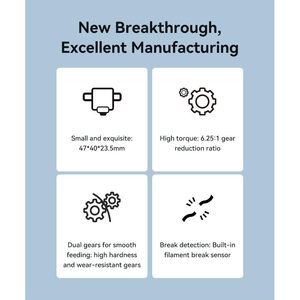 ชุดอุปกรณ์หัวฉีด Creality K2 Plus ของแท้ อะไหล่เครื่องพิมพ์ 3 มิติ ระบบป้อนเส้นพลาสติกแบบสองเกียร์ สำหรับ K2 K2 Pro - Product Image 3