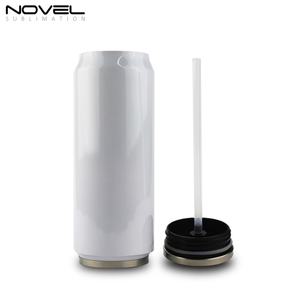 Vasos Sublimables en Blanco de 500 ml, Botella con Color Blanco y Plateado, Botella de Acero Inoxidable para Transferencia de Calor por Sublimación - Product Image 4