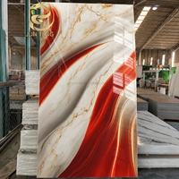 Panneau mural moderne en PVC anti-UV, étanche, blanc, noir, couleur marbre doré, motif floral, résistant à l'humidité, élégant, pour salle de bain et hôtel
