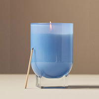 Bougies parfumées de luxe en cire de soja sans fumée, décoratives, avec pot en verre et coffret cadeau, pour les fêtes et les bars (vente en gros)