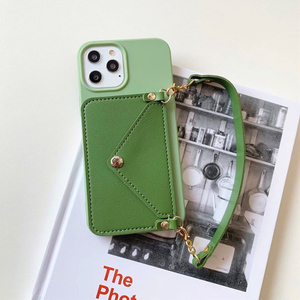 <span class=keywords><strong>2023</strong></span>เคสมือถือซิลิโคนสำหรับ fundas Para iPhone 15เคสพร้อมกระเป๋าบัตรเครดิตเคสโทรศัพท์สร้อยข้อมือโซ่ Pochette - Product Image 3
