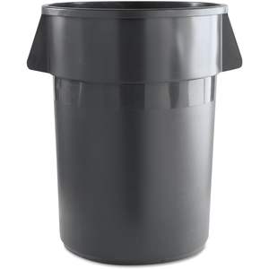 Contenedor de Basura Redondo de Plástico HDPE Unisan de 44 Galones para Uso en Oficinas, Color Gris - Product Image 1