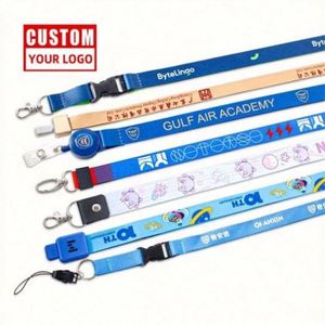 New Top Sale <b>Polyester</b> Neck <b>Lanyards</b> Custom Sublimation Logo Multi Color <b>Lanyards</b> Keychain - Product Image 5