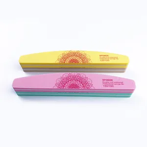 전문 OEM 사용자 정의 인쇄 로고 양면 다채로운 매니큐어 도구 스폰지 네일 파일 버퍼 블록
