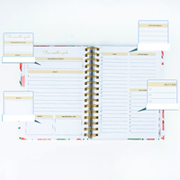 Agenda Personalizzata Senza Data con Copertina Rigida e Spirale, Pianificatore Giornaliero, Settimanale e Mensile, Quaderno Organizzatore per Scuola e Ufficio