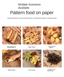 Biểu tượng tùy chỉnh sô cô la kẹo tấm thực phẩm Burger bánh sandwich giấy da nướng gói không thấm mỡ giấy - Product Image 6