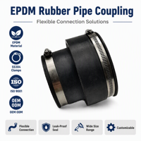 Raccord de tuyau flexible en caoutchouc EPDM avec collier de serrage en acier inoxydable pour soufflet réducteur droit