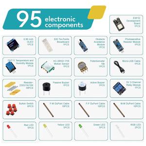 ESP32 <span class=keywords><strong>kit</strong></span> belajar UNTUK <span class=keywords><strong>Arduino</strong></span>, <span class=keywords><strong>kit</strong></span> pemula modul sirkuit elektronik lengkap dapat diprogram DIY proyek pendidikan Stem IOT WIFI baru - Product Image 2