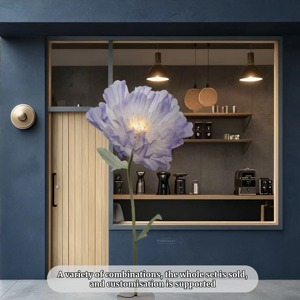 Trang trí trưng bày hoa mẫu đơn mới với sự im lặng mở và đóng hoa lụa hướng dẫn đường hoa lụa màu gradient - Product Image 4