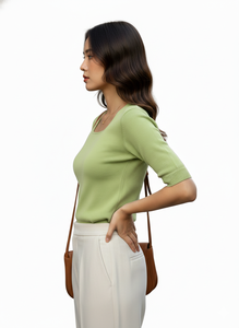 Tops de Punto para Mujer, Tejido Suave, Ligero y Transpirable, Top Informal y Elegante para Uso Diario, Oficina, Hogar, Ajuste Cómodo - Product Image 2