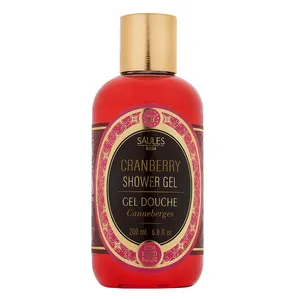 Gel doccia 200ml mirtillo rosso incredibile fragranza naturale di alta qualità di lusso etichetta privata bagno doccia all'ingrosso casa tutti i tipi di pelle