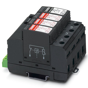 Protector Contra Sobretensiones Phoenix Contact FLT-SEC-P-T1-3S-350/25-FM 60 kA Clase T1 Plástico Individual - Product Image 4