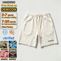 Pantalones Cortos Deportivos Personalizados de 450GSM para Hombre, Corte Holgado de Lujo, Lavado Ácido, Estilo Urbano, Fabricante de Pantalones Cortos Jogger de Marca Privada