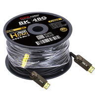 Cable HDMI de Fibra Óptica AOC 8K, 48 Gbps, 8K60Hz, 4K120Hz, Chapado en Oro, Aleación de Zinc, TPE, Largo Alcance, HDMI Óptico, Personalizado OEM, Directo de Fábrica