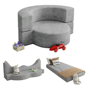 4 piezas sofá sala de estar sofás cama sofá seccional conjunto de sofá lavable sofá cama niños jugar sofá