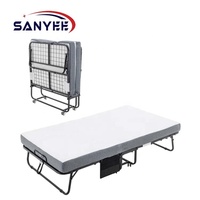 Lit pliant en métal portable avec mousse souple, vente directe d'usine de meubles chinois, pour la maison, la chambre à coucher, l'hôtel, l'hôpital, le bureau