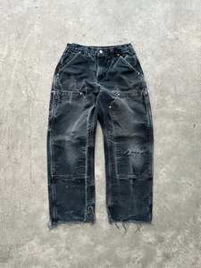 <span class=keywords><strong>Jeans</strong></span> <span class=keywords><strong>Cargo</strong></span> da <span class=keywords><strong>Uomo</strong></span> Personalizzati Stile Carpentiere Vintage con Doppio Ginocchio Effetto Sbiadito e Lavato Design Distressed con Strappi Estivi - Product Image 4