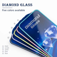 Film en Verre Trempé Diamant Lumineux Brillant qui Brille dans l'Obscurité, Protecteur d'Écran pour iPhone 16 11 15 14 13 12 Pro Max 17 Air