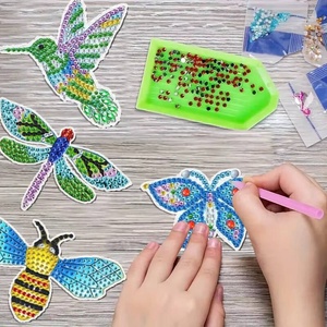 XIXI 5D Acrylic Diamond Painting DIY <b>Wind</b> <b>Chimes</b> Kit Crystal Suncatcher Butterfly Pendant Seascape Decor Handmade Craft - Product Image 6