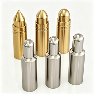 Sonda de Contacto Personalizada con Resorte, de Doble Cabeza, Chapada en Oro, de Latón y Acero Inoxidable, Mecanizada por CNC, para Dispositivos Inteligentes - Product Image 4