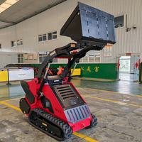 High top elettrico alimentato a batteria spedizione gratuita piccolo mini skid steer loader economico con secchio diverso accessorio