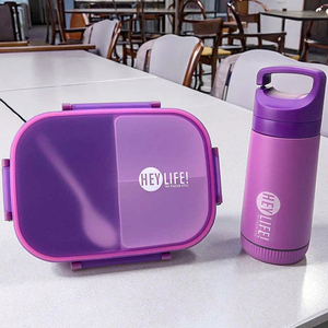Lonchera Rectangular de Doble Capa con Diseño de Dibujos Animados y Botella de Agua Infantil - Product Image 2