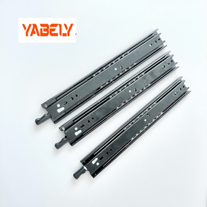 YABELY <span class=keywords><strong>35</strong></span> Coulisse de tiroir à roulement à billes à 3 sections, en acier laminé à froid noir, pour tiroir à large bande - Product Image 2