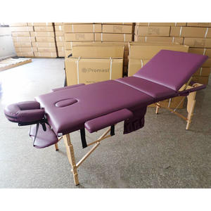 Table de <span class=keywords><strong>massage</strong></span> pliable en hêtre, 1 pièce, avec support à serviettes et sac à huiles essentielles - Product Image 3