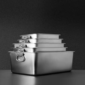 Bandeja Rectangular <span class=keywords><strong>de</strong></span> Acero Inoxidable con Asas <span class=keywords><strong>y</strong></span> Tapa, Borde Profundo, Recipiente para Almacenamiento <span class=keywords><strong>de</strong></span> Alimentos para Hoteles, Catering <span class=keywords><strong>y</strong></span> Buffet - Product Image 3