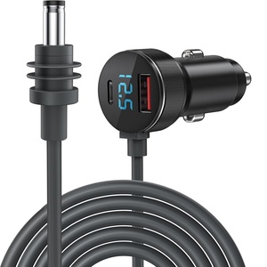 Cable Adaptador de Encendedor de Cigarrillos para Auto, USB A/C, 12V 24V, LED, Voltaje, Starlink Mini, 18AWG, CC, 2M - Product Image 1