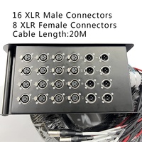 Câble audio multipaire professionnel de haute qualité 24 canaux XLR 3 broches mâle-femelle avec boîtier de scène pour microphone