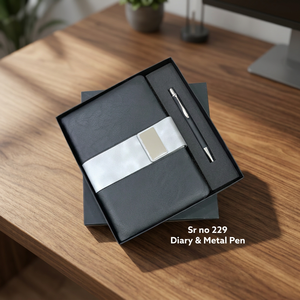 Agenda exécutif A5 en PU avec stylo à bille métallique, 100 feuilles, couverture rigide imprimée UV, journal pour la planification au bureau, les réunions d'affaires et les cadeaux - Product Image 4