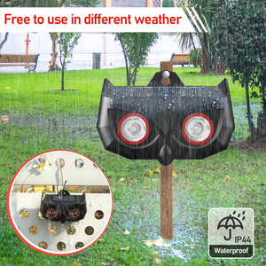 Las más nuevas luces LED parpadeantes de ojos rojos con energía Solar para exteriores, repelente de animales efectivo para serpientes, mosquitos, zorros, ciervos, ULTRASÓNICO - Product Image 6