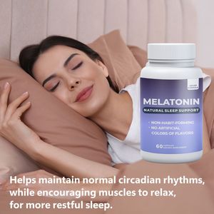 Oazvita Cápsulas <span class=keywords><strong>de</strong></span> Melatonina <span class=keywords><strong>de</strong></span> Marca Privada, Suministro <span class=keywords><strong>de</strong></span> Fábrica, 10MG, Soporte Natural <span class=keywords><strong>para</strong></span> <span class=keywords><strong>Dormir</strong></span>, 60 Piezas, Relajación Corporal, OEM/ODM - Product Image 3