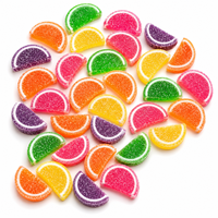 Producent Fruit Slices Gummy Candy Gecoate Zure Zoete Fruit Smaak Halal Groothandel Aangepaste OEM Private Label TIK TOK Bulk