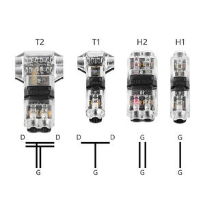 H Forma Rápida Splice Fio Fiação Conector Elétrico para <span class=keywords><strong>2</strong></span> Pinos 22-16 AWG LED Strip Cable Crimp Terminal Blocos Condutor - Product Image 4
