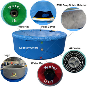 Guangzhou Barry comercial al aire libre suelo Pvc automático inflable piscina gota puntada tela seguridad Malla tela piscina - Product Image 2