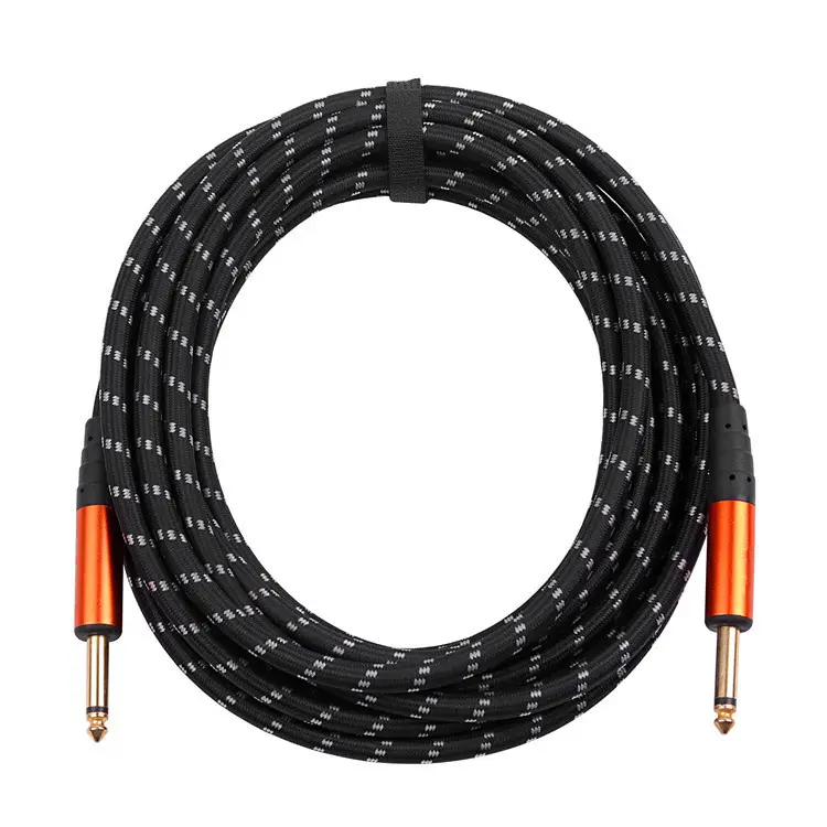 Hot selling OEM 6.35mm/6.5mm guitar cable 1/4" connector guitar leads and guitar patch cables Stringed Instruments Parts