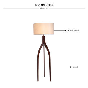 Trípode <span class=keywords><strong>De</strong></span> madera sólida ajustable, lámpara <span class=keywords><strong>De</strong></span> Pie para decoración del hogar, lámpara <span class=keywords><strong>De</strong></span> esquina <span class=keywords><strong>De</strong></span> tela <span class=keywords><strong>De</strong></span> lino gris - Product Image 6