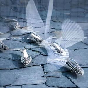 Escultura de metal de alta qualidade personalizada, esculturas de jardim em aço inoxidável para vila - Product Image 3