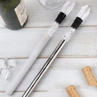 Bâton de refroidisseur de vin 3-en-1 en acier inoxydable bâton de refroidisseur de bouteille de vin tige de refroidissement rapide de vin sans glace avec aérateur et verseur