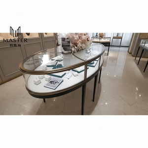 <span class=keywords><strong>Vitrine</strong></span> de présentation haut de gamme MASTER en verre trempé scellé, avec éclairage LED, verrouillable, anti-poussière, pour bijouterie - Product Image 1