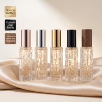 Prix d'usine, étiquette personnalisée, flacon de parfum 10 ml en verre en forme de courge amère, rechargeable, haut de gamme, scellé en plastique pleine page