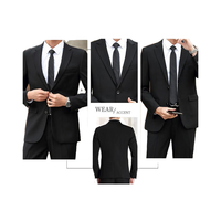 Haute Couture Deux Boutons Smoking Marié Costume Couleur Unie Printemps Automne Mode Simple Boutonnage Fermeture Plus La Taille Ensemble Deux Pièces