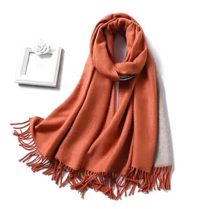 Sciarpa invernale in Cashmere da donna spessa scialli caldi avvolge sciarpe solide alla moda con nappe di Pashmina coperta di qualità foulard 2020 nuovo