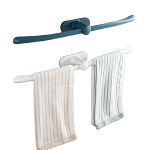 Modern 60CM Self-Adhesive Bathroom <b>Towel</b> Rack Bow Shaped <b>Towel</b> <b>Holder</b> with Drilling Storage Rail Modern Style Bath <b>Towel</b> Bar - Product Image 1