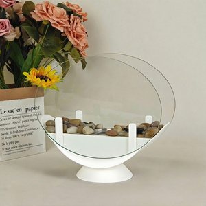 Chimenea de Alcohol de escritorio tridimensional de acero inoxidable semicircular moderna para dormitorio, sala de estar, <span class=keywords><strong>Bar</strong></span>, ambiente - Product Image 2