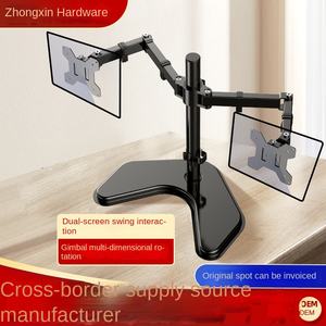 Support de moniteur rotatif à double écran 10-32 personnalisé inclinaison de 90 degrés avec support de base de bureau en porte-à-faux de levage de construction en métal - Product Image 2