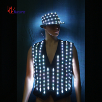Service OEM pour adultes, robe maxi lumineuse noire, 1 pièce, Future Boys CN;HUN, gilet sans manches, lumière LED, Dashiki africain, grande taille