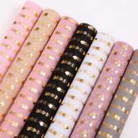 Offre Spéciale 50cm * 4.5m fleur emballage maille papier maille Bouquet papier d'emballage cadeau emballage Floral artisanat matériaux fleuriste